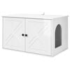 vidaXL Maison pour chat Blanc Brillant 85 x 55 x 50,5 cm