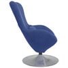 vidaXL Fauteuil &oelig;uf Bleu police Velours