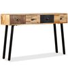 vidaXL Table console Teck massif de r&eacute;cup&eacute;ration 120 x 30 x 76 cm