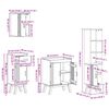 vidaXL Ensemble de meubles de salle de bain avec tiroir 4 pcs Marron