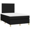 vidaXL Sommier &agrave; lattes de lit avec matelas noir 120x190 cm tissu