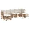 vidaXL Ensemble de canap&eacute;s d'ext&eacute;rieur 4 pcs Naturel Polyester