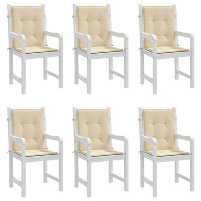 vidaXL Coussins de chaise de jardin 6 pcs Beige 100x50x3 cm