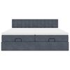 VidaXL Cadre de lit ottoman avec matelas gris foncé 160x200cm velours