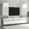 vidaXL Meuble TV avec lumi&egrave;res LED blanc 40,5x30x90 cm