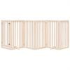 vidaXL Barri&egrave;re pour chien avec porte pliable 6 panneaux 300 cm Bois de peuplier