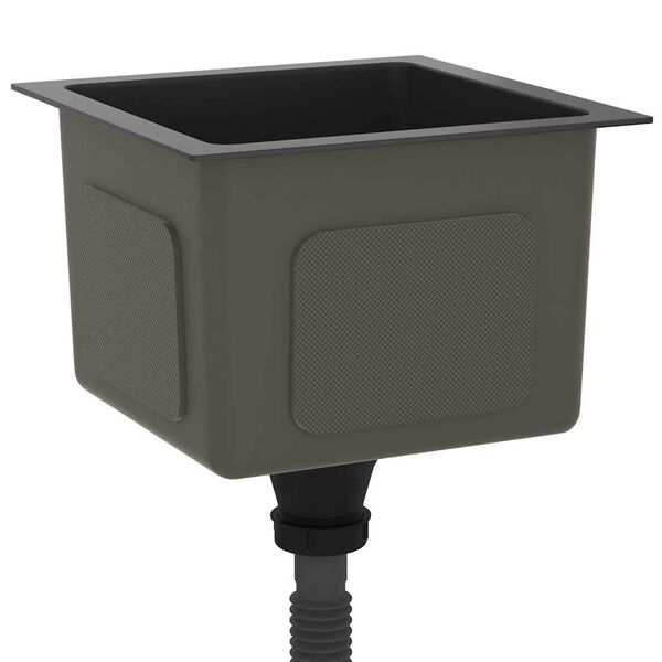 vidaXL &Eacute;vier de cuisine fait main Noir Acier inoxydable