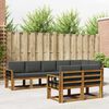 vidaXL Ensemble de canap&eacute;s d'ext&eacute;rieur 8 pcs Naturel et Anthracite