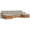 vidaXL Ensembles de canap&eacute;s avec coussin 6 pcs Gris Naturel et Clair