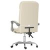 vidaXL Fauteuil de massage inclinable de bureau Cr&egrave;me Similicuir