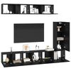 vidaXL Ensemble meuble TV 6 pcs Ch&ecirc;ne noir Bois d'ing&eacute;nierie