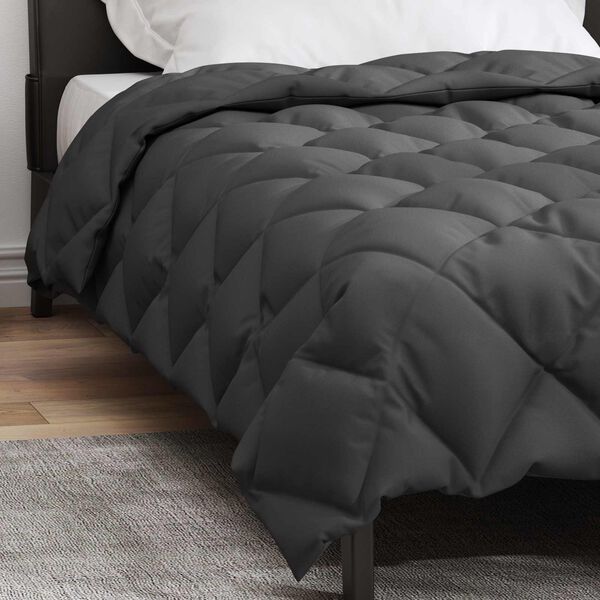 vidaXL Duvet d'hiver Anthracite 220 x 135 cm Microfibre