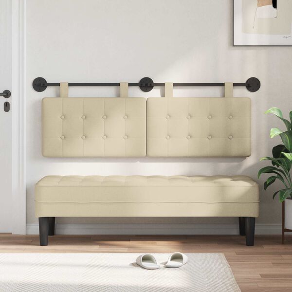 vidaXL T&ecirc;te de lit suspendue Montage mural tissu