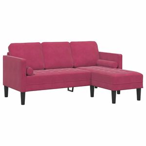 vidaXL Ensemble de Canap&eacute;s avec coussin Bordeaux Polyester