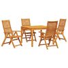 vidaXL Ensemble de salle &agrave; manger pour jardin 5 pcs Marron