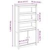 vidaXL Buffet haut 80x35x154 cm Bois massif de pin