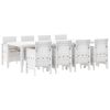 vidaXL Ensemble de salle &agrave; manger pour jardin 9 pcs Gris clair