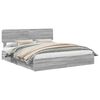 vidaXL Lit de Rangement Gris Sonoma 180 x 200 cm Bois d'ing&eacute;nierie