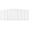 vidaXL Paniers à gabions arqués 8 pcs 400x30x140/160 cm Fer galvanisé