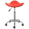 vidaXL Chaise pivotante à manger Rouge Similicuir