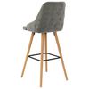 vidaXL Tabourets de bar lot de 2 gris clair velours