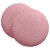 vidaXL Coussins de si&egrave;ge 2 pc Velours Rose &Oslash;60 x 21 cm