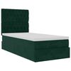vidaXL Cadre de lit ottoman avec matelas vert fonc&eacute; 80x200 cm velours