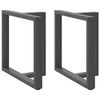 vidaXL Pieds de table &agrave; manger en T 2 pi&egrave;ces Anthracite 80 x 35 x (72-73) cm Acier