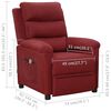 vidaXL Fauteuil de massage Rouge bordeaux Tissu