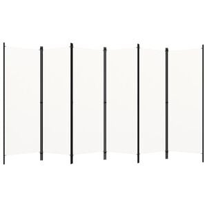 vidaXL Cloison de s&eacute;paration 6 panneaux Blanc 300x180 cm