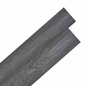 vidaXL Planches de sol en PVC autocollantes Noir et Blanc 30,5 x 61 cm