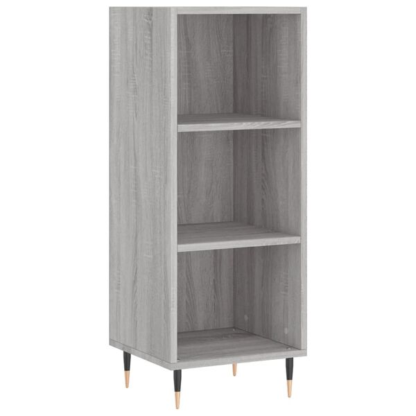 vidaXL Buffet sonoma gris 34,5x32,5x90 cm bois d'ing&eacute;nierie