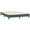 vidaXL Sommier &agrave; lattes de lit et matelas et LED vert fonc&eacute; 140x210cm velours