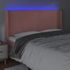 vidaXL T&ecirc;te de lit &agrave; LED Rose 203x16x118/128 cm Velours