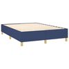 vidaXL Sommier &agrave; lattes de lit et matelas et LED Bleu 140x200 cm Tissu