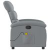 vidaXL Fauteuil de massage inclinable Gris clair Tissu