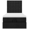 vidaXL Cadre de lit ottoman avec matelas noir 80x200 cm tissu