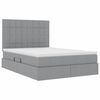 vidaXL Lit avec rangement et matelas Gris clair 140 x 200 cm Polyester