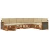 vidaXL Ensemble de canap&eacute;s d'ext&eacute;rieur avec coussin 6 pcs Naturel