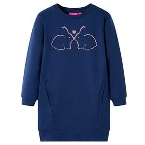 Robe sweatshirt pour enfants bleu marine 92