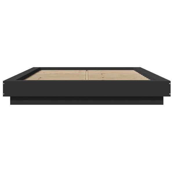 vidaXL Cadre de lit sans matelas noir 120x190 cm
