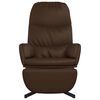 vidaXL Chaise de relaxation avec repose-pieds Marron Similicuir