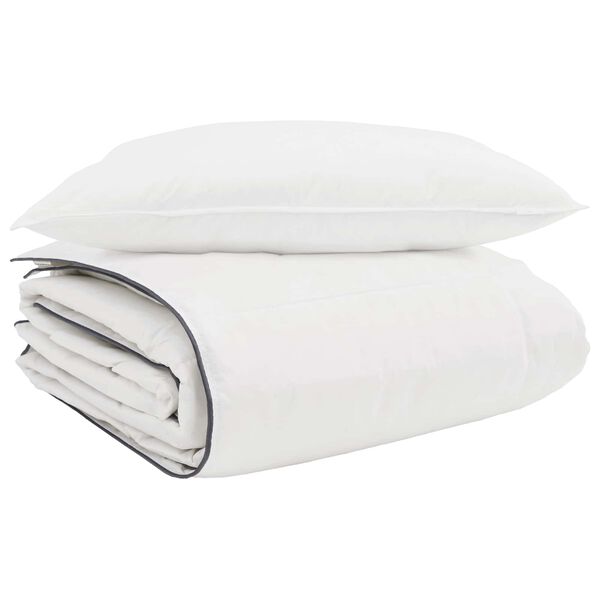 vidaXL Duvet d'hiver avec oreiller 2 pcs Blanc Plume de canard