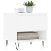 vidaXL Tables basses 2 pcs blanc 50x46x50 cm bois d'ing&eacute;nierie
