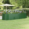 vidaXL Lit sur&eacute;lev&eacute; de jardin Acier galvanis&eacute; 322x100x68cm Vert