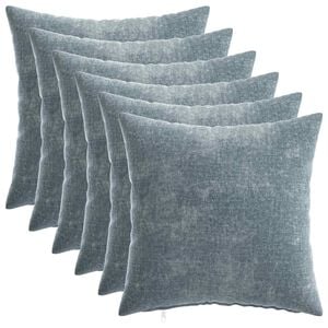 vidaXL Housse de coussin 6 pc HEERLEN Bleu clair 30 x 30 cm