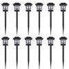 vidaXL Ensemble de 12 lampes LED solaires avec piquet 8,6x8,6x38 cm