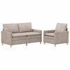 vidaXL Ensemble de Canap&eacute;s 2 pc Beige Polyester