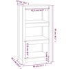 vidaXL Biblioth&egrave;que Noir 50x35x97 cm Bois de pin massif