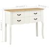 vidaXL Buffet Blanc et marron 110x30x85 cm Bois massif